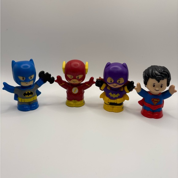 DC Super Friends Little People Figures – Batman, Flash, Batgirl & Superman - Picture 4 of 4